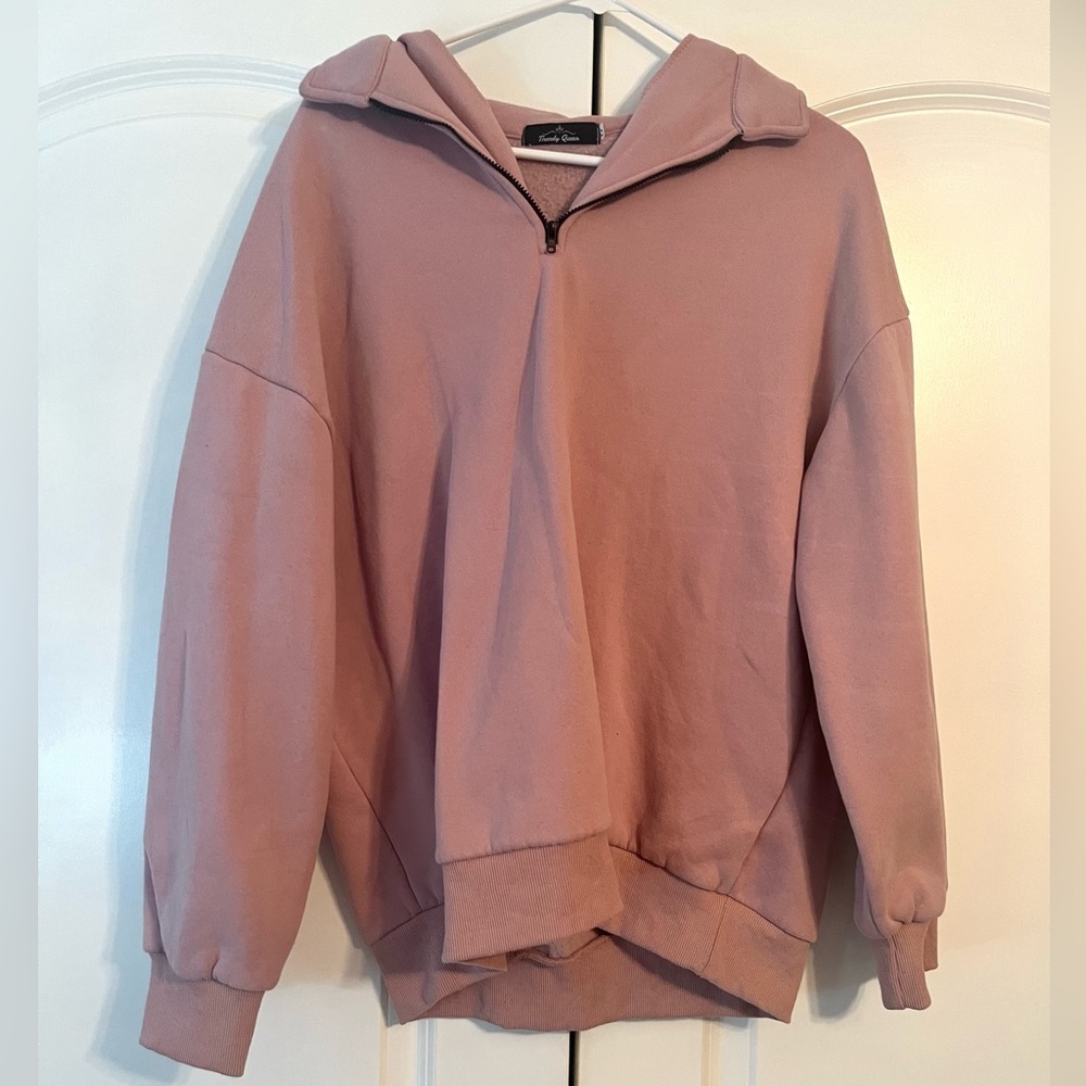 Pink Half Sip Sweater